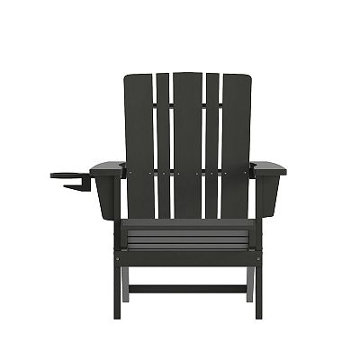 Taylor & Logan Hedley Weather Resistant Adirondack Chair with Cup Holder