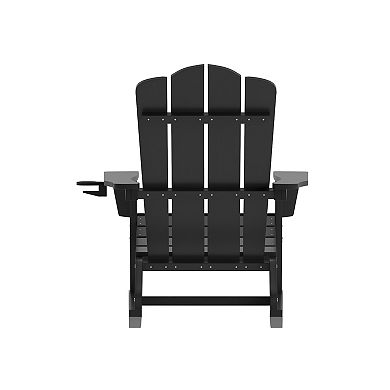 Taylor & Logan Hedley Indoor / Outdoor 2-piece Adirondack Rocking Chair with Cup Holder Set