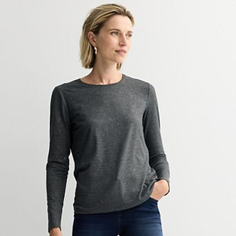 Women's Nine West Essential Long Sleeve Crewneck Shirt