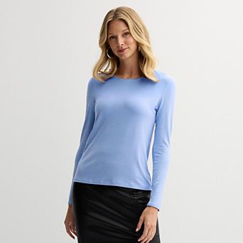 Women's Nine West Essential Long Sleeve Crewneck Shirt