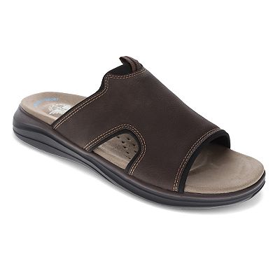 Dockers Men’s Brown Slide Sandal - Cushioned Comfort Dockers Seville Cross-Strap Slide Sandal (Men main image 2