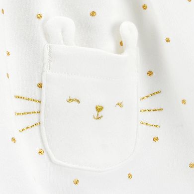 Baby Girl Carter's Polka Dot Fleece Dress