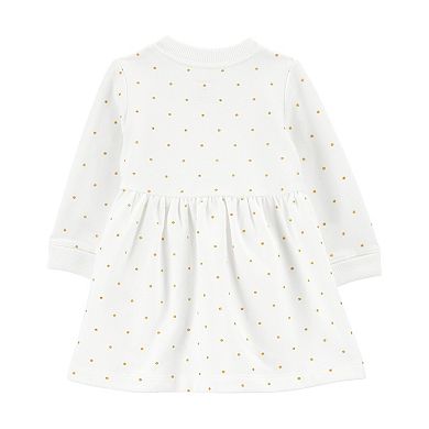 Baby Girl Carter's Polka Dot Fleece Dress