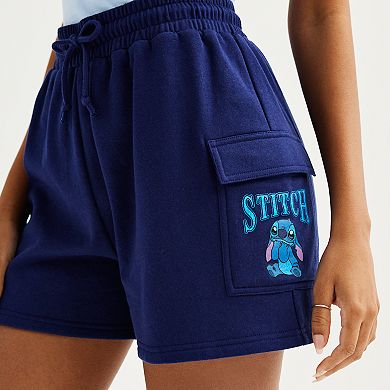 Disney's Stitch Juniors' Fleece Cargo Shorts