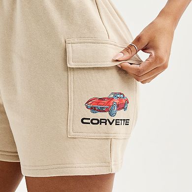 Juniors' Corvette Fleece Cargo Shorts