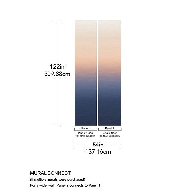 Brewster Home Fashions Sunrise Ombre Mural Wallpaper Decals