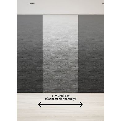 Brewster Home Fashions Mist Light Grey Ombre Mural Wallpaper Decals