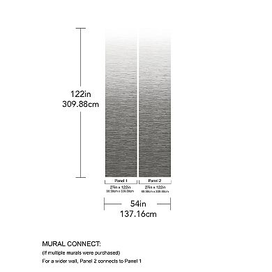 Brewster Home Fashions Mist Light Grey Ombre Mural Wallpaper Decals