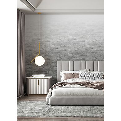 Brewster Home Fashions Mist Light Grey Ombre Mural Wallpaper Decals