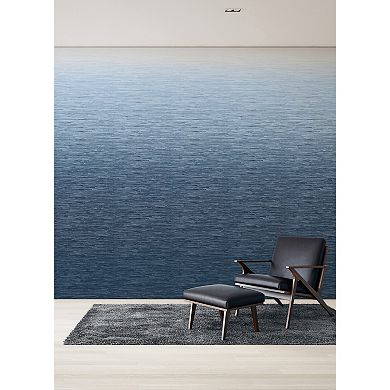 Brewster Home Fashions Into the Deep Dark Blue Ombre Mural Wallpaper Decals