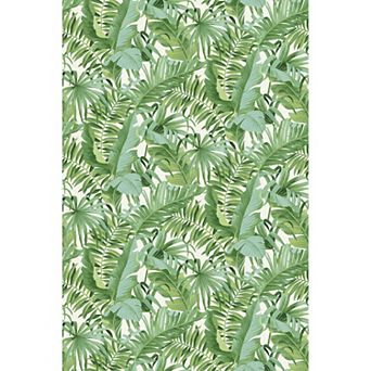 Brewster Home Fashions Tropical Palm Leaf Green Mural Wallpaper Decals