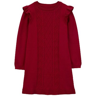 Girls 4-14 Carter's Cable Knit Sweater Dress