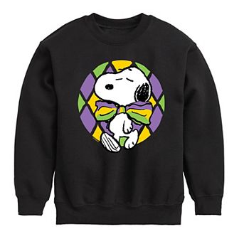 Boys 8-20 Peanuts Mardi Gras Party Fleece Sweatshirt
