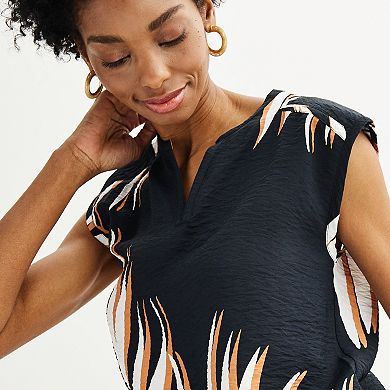 Women's Nine West Sleeveless Drawstring Top