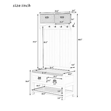 Merax Hall Tree With Storage Bench