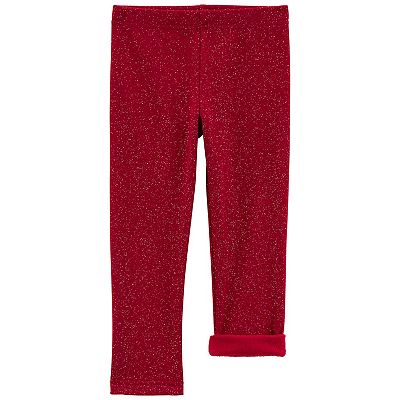 Toddler Girl Carter s Glitter Cozy Fleece Leggings