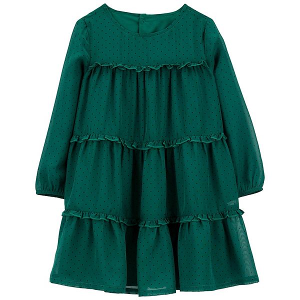 Toddler Girl Carter s Crepe Chiffon Holiday Dress