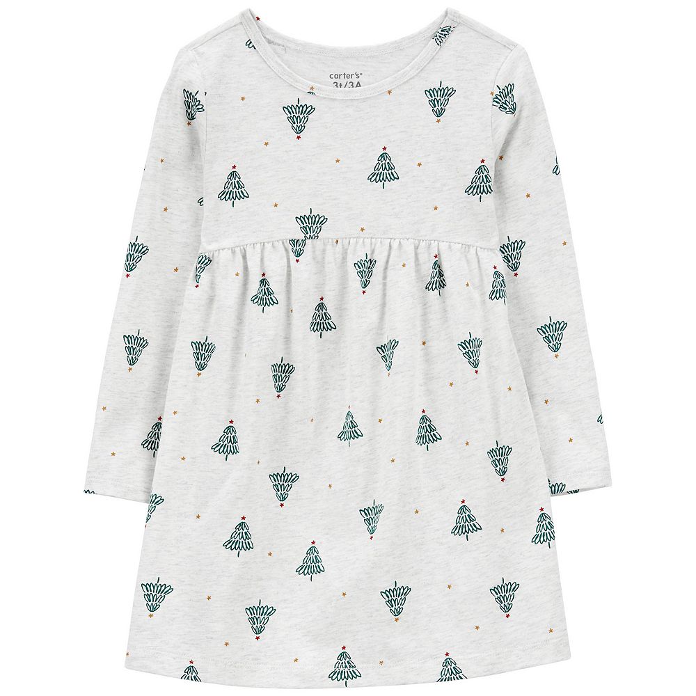 Carter's Toddler Girl Green Holiday Dress main image 1