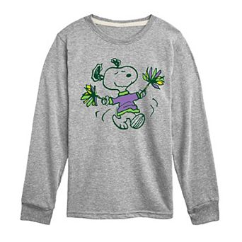 Boys 8-20 Peanuts Mardi Cheer Snoopy Long Sleeve