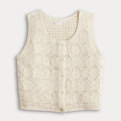 Women's LC Lauren Conrad Crochet Vest