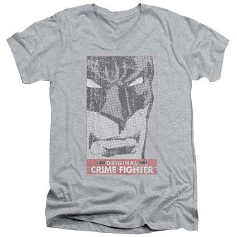 Batman Orginal Crime Fighter Short Sleeve Adult V Neck T-shirt