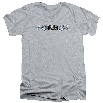 Batman Skateboard Bats Short Sleeve Adult V Neck T-shirt