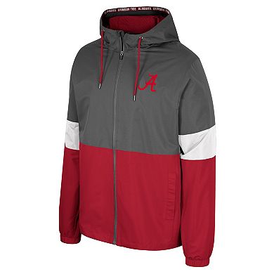 Men's Colosseum Charcoal Alabama Crimson Tide Miles Full-Zip Jacket