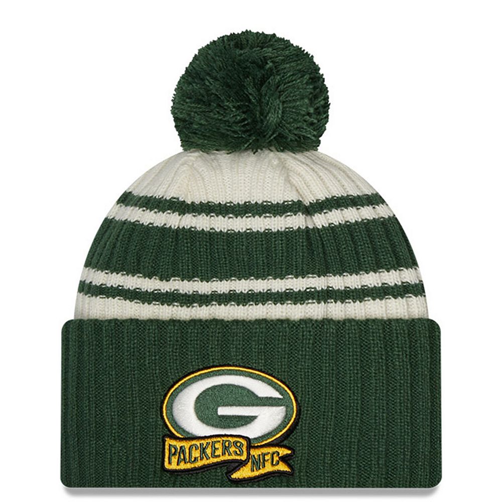 Men's New Era Cream/Green Green Bay Packers 2022 Sideline Sport
