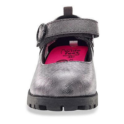 Chaussures Stride Rite Fille – Taille 7 – Gris/rose Motif Floral – Velcro