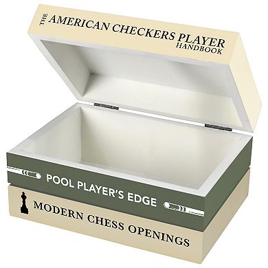 Stacked Game Books Box Table Decor