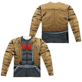 Batman Red Hood Uniform Long Sleeve Adult Poly Crew T-shirt