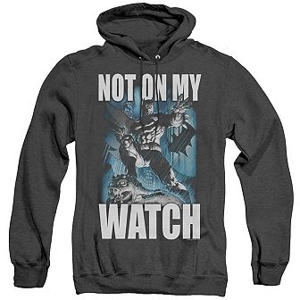 Batman Not On My Watch Adult Heather Hoodie