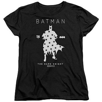 Batman Star Silhouette Short Sleeve Womens T-shirt