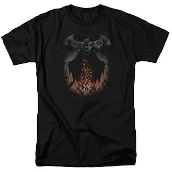 Batman Smoke & Fire Short Sleeve Adult T-shirt