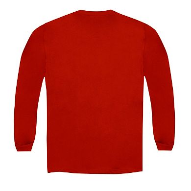 Batman Vintage Bat Logo On Red Long Sleeve Adult T-shirt