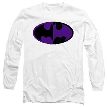 Batman Split Symbol Long Sleeve Adult T-shirt
