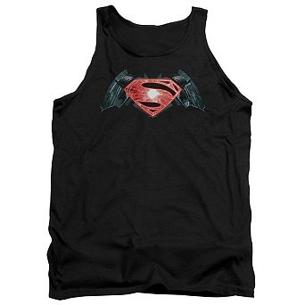 Batman V Superman Industrial Logo Adult Tank Top