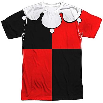 Batman Quinn Costume Short Sleeve Adult Poly Crew T-shirt