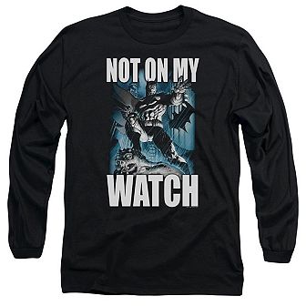 Batman Not On My Watch Long Sleeve Adult T-shirt
