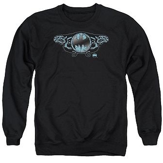Batman Two Gargoyles Logo Adult Crewneck Sweatshirt