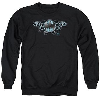 Batman Two Gargoyles Logo Adult Crewneck Sweatshirt