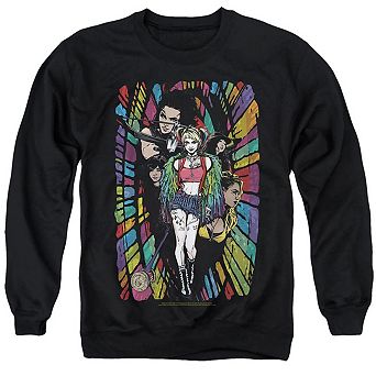 Birds Of Prey Color Corridor Adult Crewneck Sweatshirt