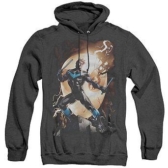 Batman Nightwing Against Owls Adult Heather Hoodie