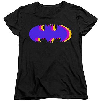 Batman Tri Colored Symbol Short Sleeve Women´s T-Shirt
