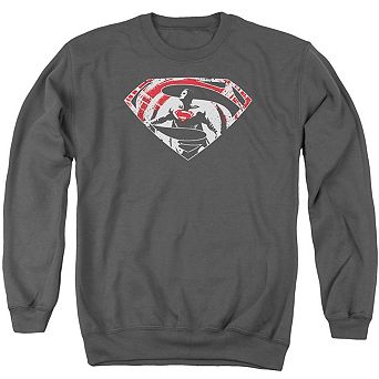 Batman V Superman Super Splatter Logo Adult Crewneck Sweatshirt