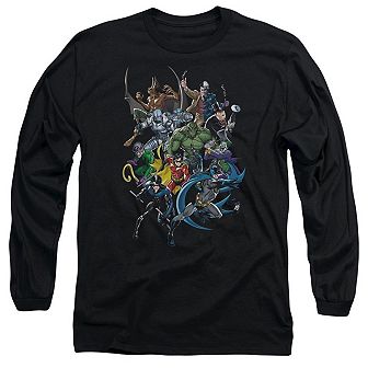 Batman Saints And Psychos Long Sleeve Adult T-shirt