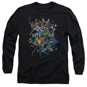 Batman Saints And Psychos Long Sleeve Adult T-shirt