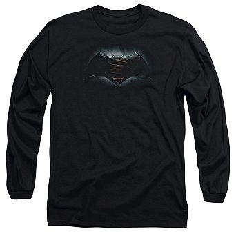 Batman V Superman Logo Long Sleeve Adult T-shirt