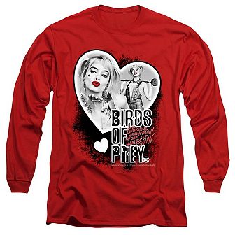 Birds Of Prey Heart Harley Long Sleeve Adult T-shirt