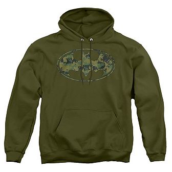 Batman Marine Camo Shield Adult Pull Over Hoodie